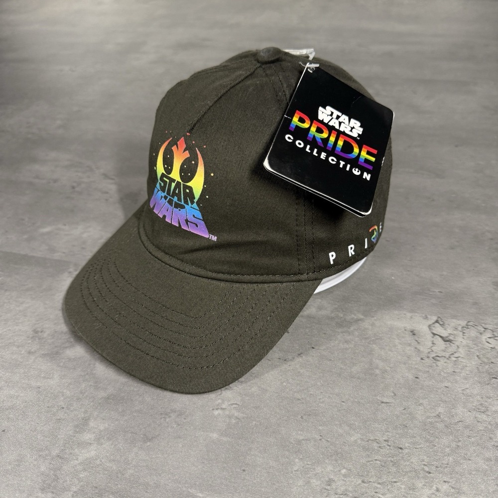 Disney Star Wars LGBTQ+ Pride Hat Black‎ Stone Wash Faded Dad Cap Trucker Gay